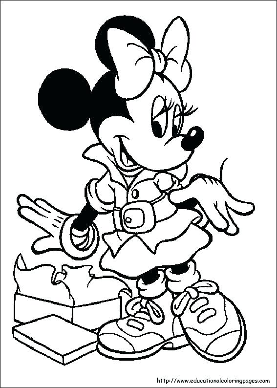 567x794 Free Printable Minnie Mouse Coloring Pages Mini Coloring Pages