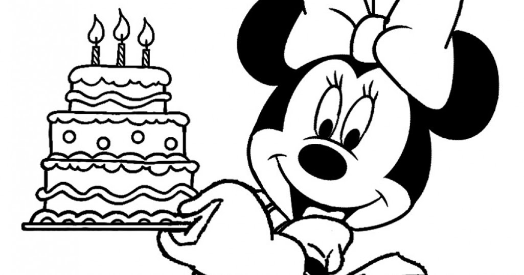 1025x539 Minnie Mouse Coloring Pages Birthday P On Mini Coloring Pages Mi
