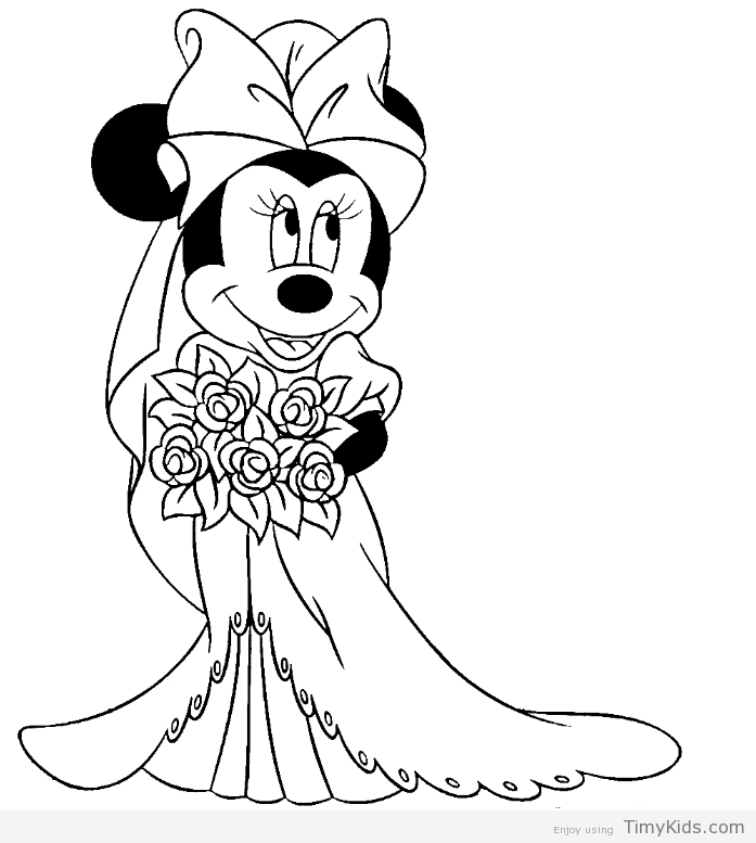 697x777 Minnie Mouse Coloring Page Timykids