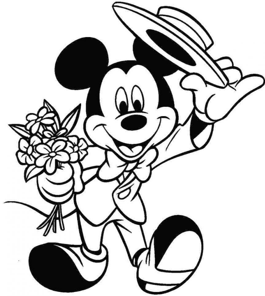 863x964 Mickey Mouse Coloring Pages Pdf