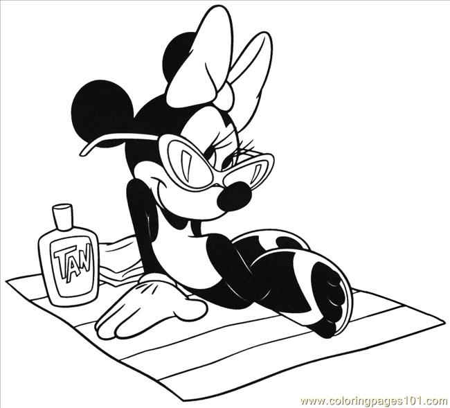 650x589 Minnie Mouse Color Coloring Page
