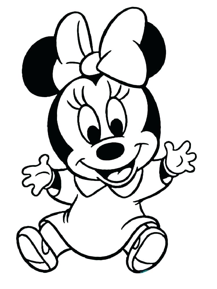 750x1000 Baby Mickey Mouse Coloring Pages Pdf