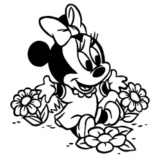 230x230 Free Printable Minnie Mouse Coloring Pages
