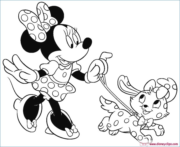 618x506 Minnie Mouse Easter Disney Coloring Pages