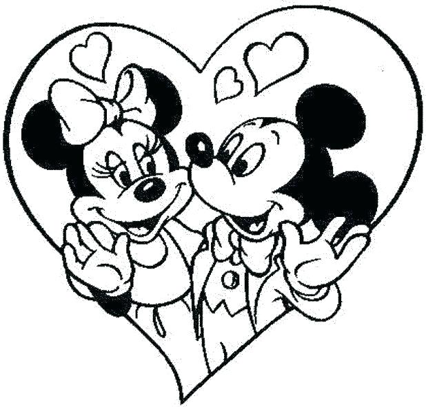 618x591 Mickey And Mouse Coloring Pages To Print Cute Coloring Free Minnie