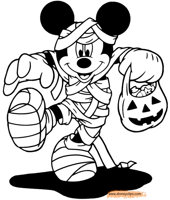 561x661 Minnie Mouse Halloween Coloring Pages Disney Halloween Printable