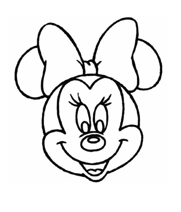 600x700 Minnie Mouse Head Coloring Page Things To Wear
