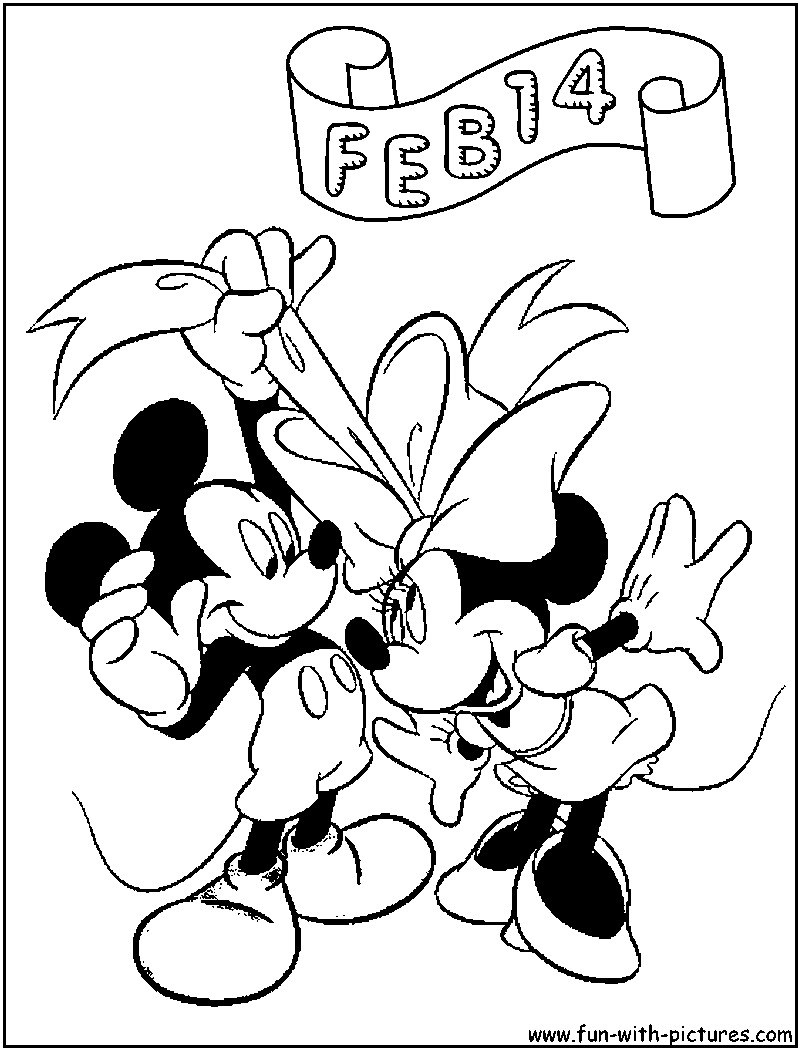 800x1050 Mickey And Minnie Mouse Valentine Coloring Pages Disney