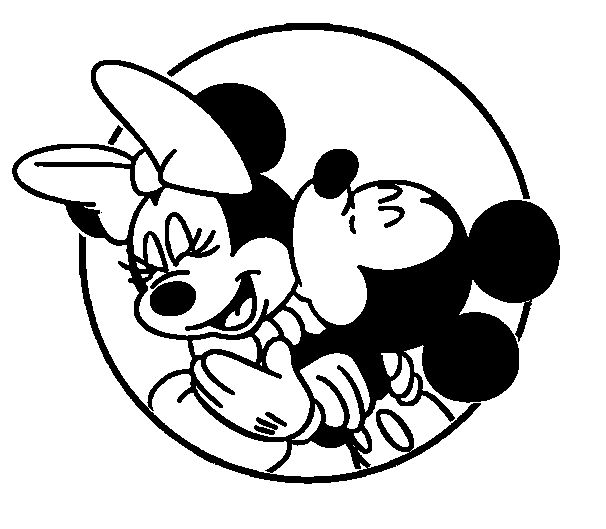 606x529 Mickey Mouse And Minnie In The Kiss Mickey Mouse Minnie