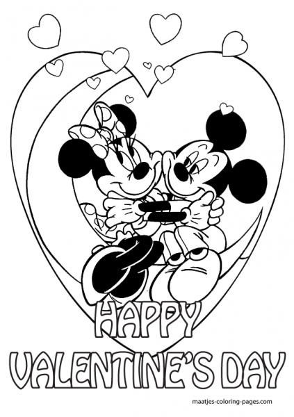 423x600 Minnie Mouse Valentines Coloring Pages