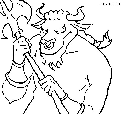 505x470 Minotaur Coloring Page