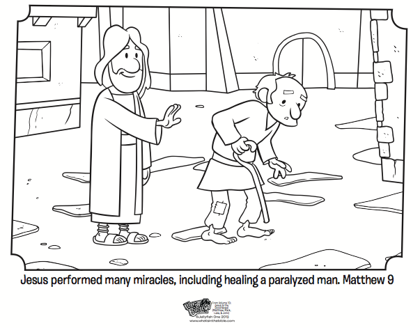 603x471 Jesus Heals Coloring Page