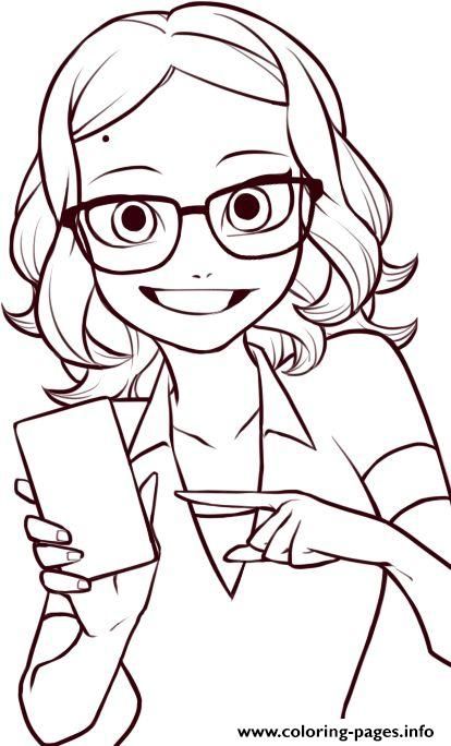 414x684 Coloring Miraculous Ladybug Coloring Pages Alya Cesaire