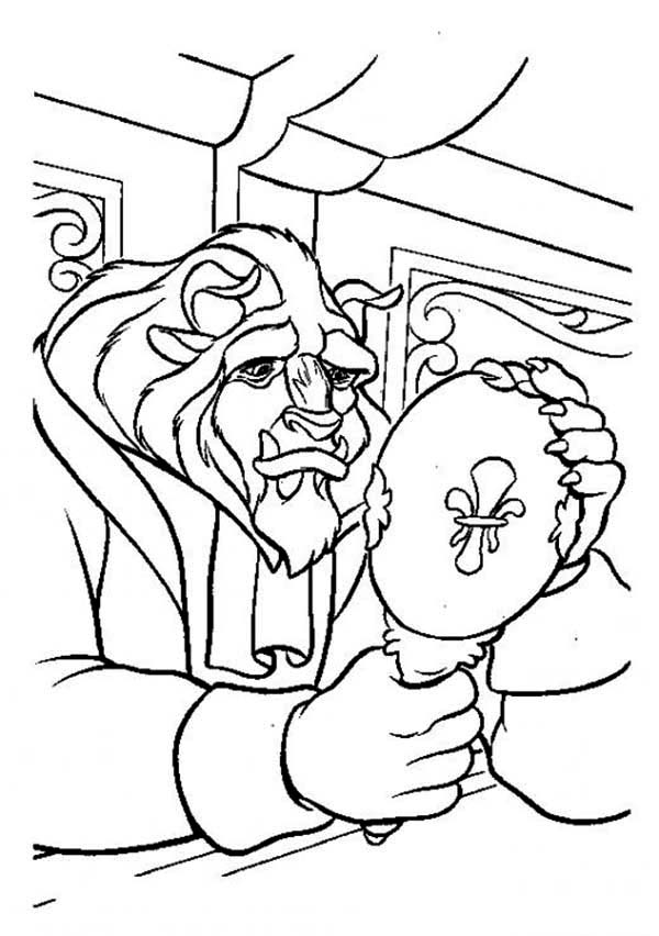600x852 The Best Look Over His Face In The Mirror Sadly Coloring Page