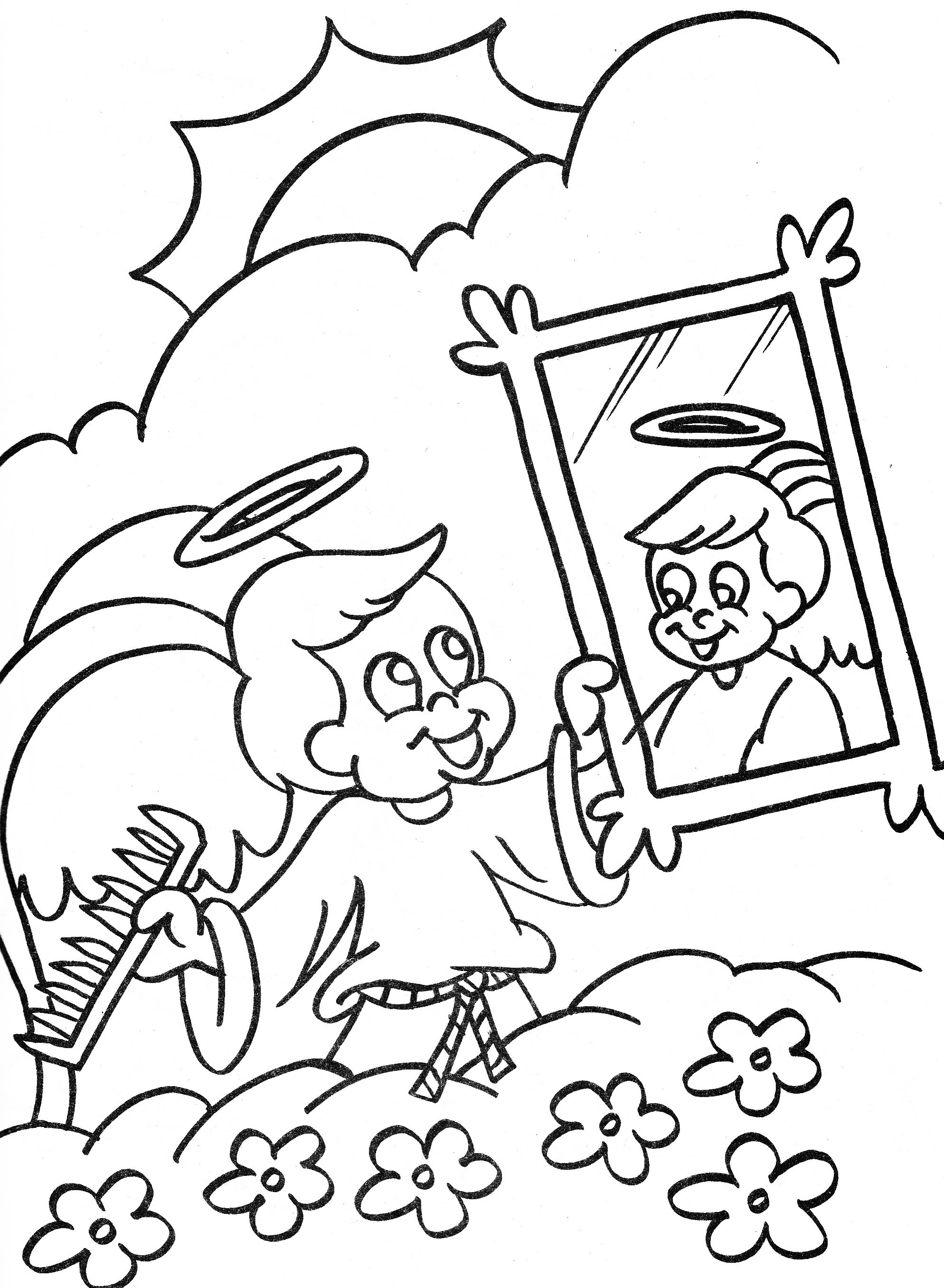 1988x2711 Angel Coloring Page