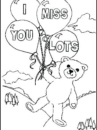 318x425 Miss You Coloring Pages