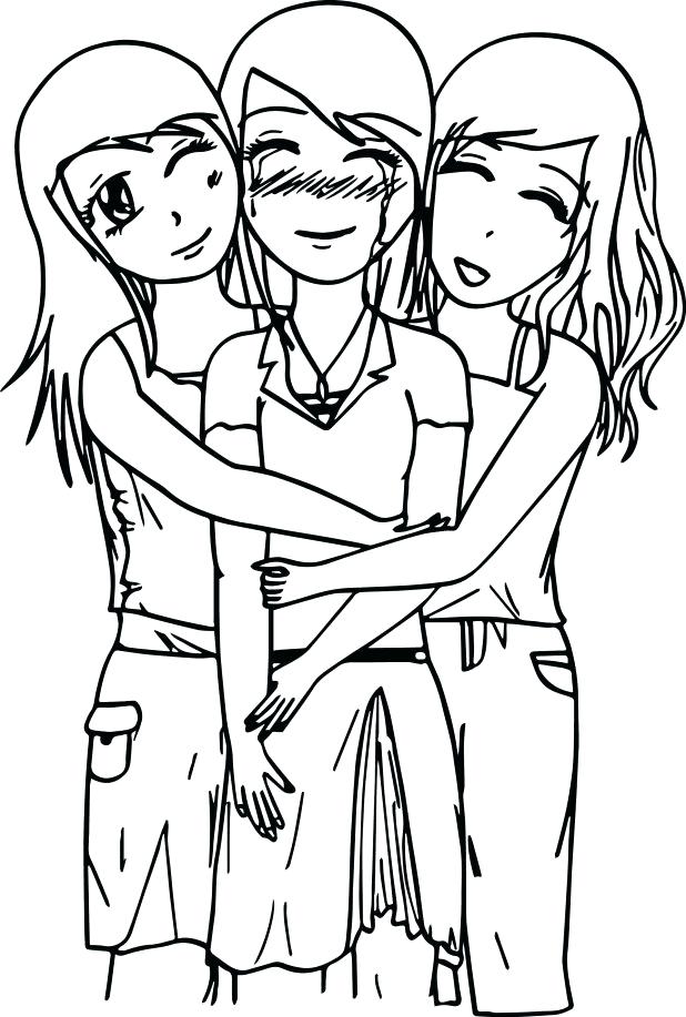 618x917 Awesome Various Friend Coloring Page Image Free Friends Sheets