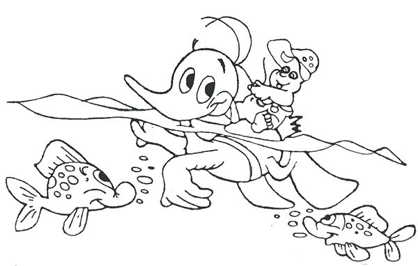 600x382 River Coloring Pages Swimming In The River Coloring Pages