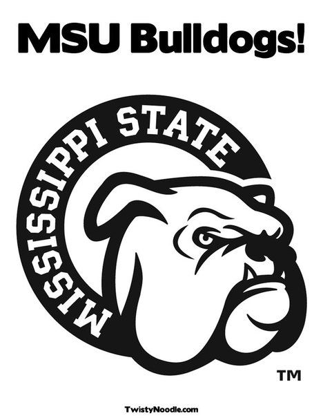 468x605 Customizable Mississippi State Bulldog Coloring Page Have To Have