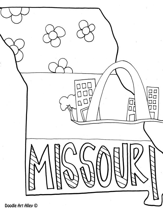 618x799 Missouri Coloring Page