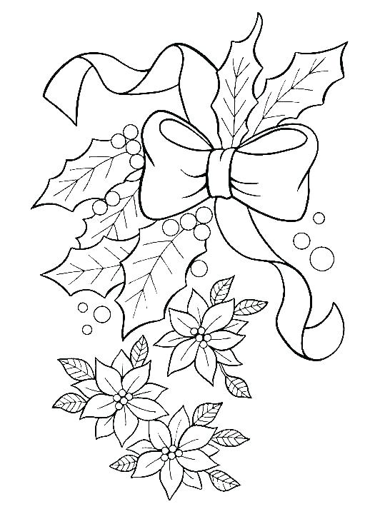 525x720 Poinsettia Coloring Pages