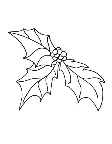 425x550 Mistletoe Coloring Pages