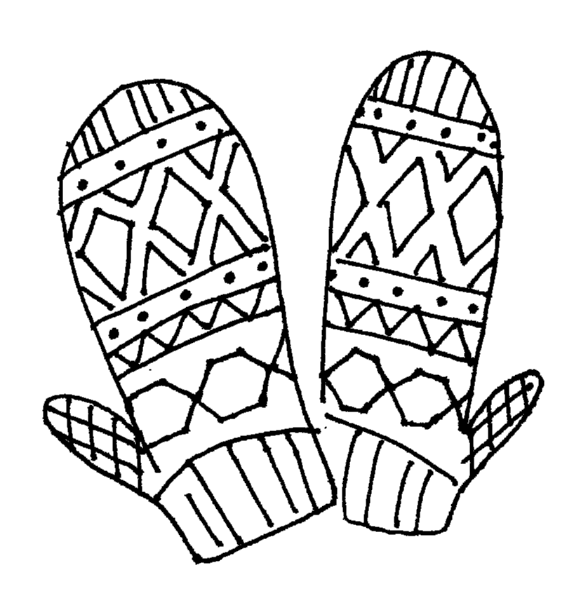 808x843 Mitten Coloring Pages