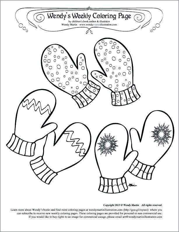 614x794 Printable Mitten Coloring Page Mitten Coloring Page Coloring Pages
