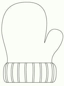 222x300 Mitten Coloring Page