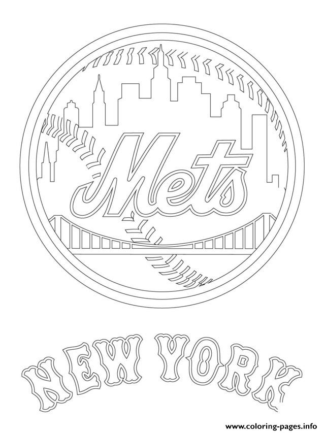 640x853 New York Mets Logo Mlb Baseball Sport Coloring Pages Printable