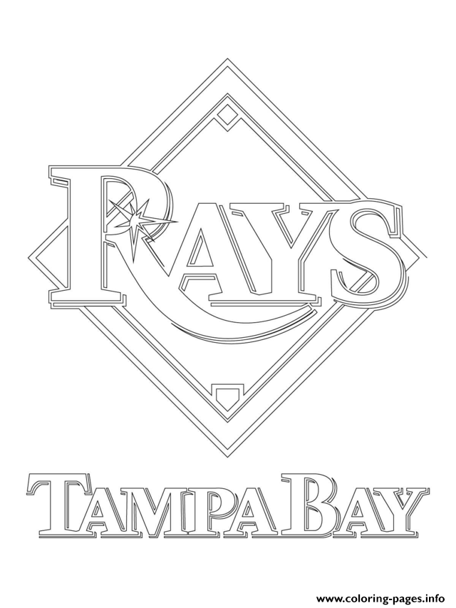 640x853 Tampa Bay Rays Logo Mlb Baseball Sport Coloring Pages Printable