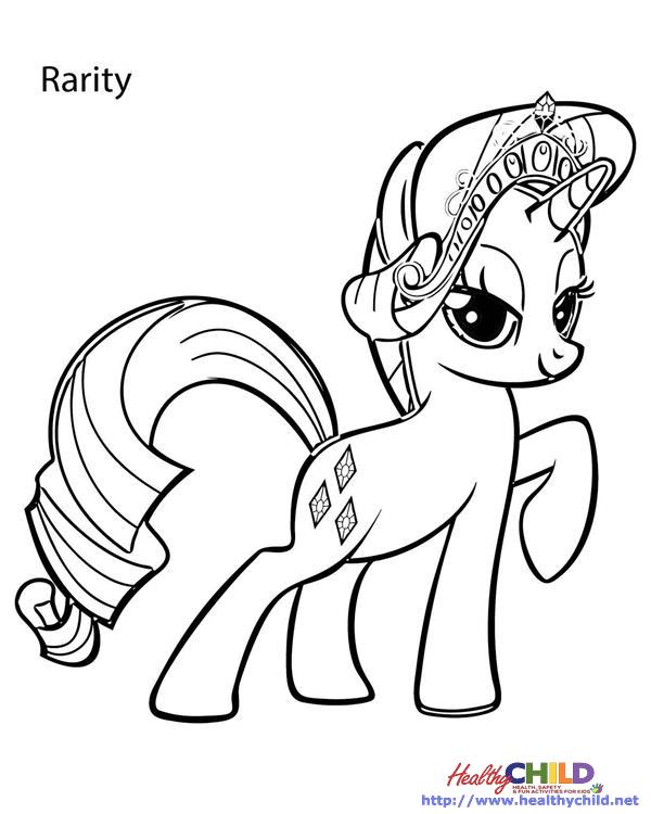 600x750 Mlp Coloring Pages Rarity Tiara