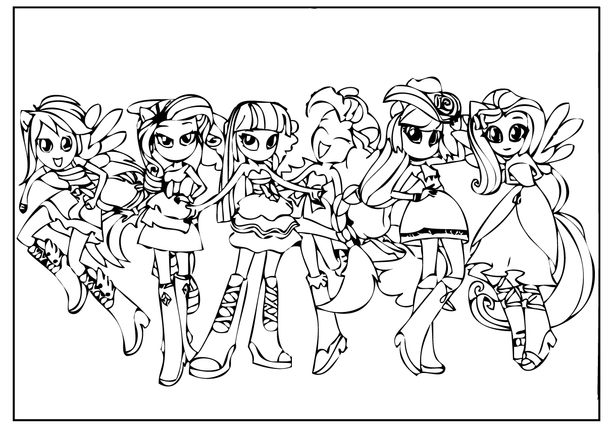1200x848 My Little Pony Equestria Girls Coloring Pages