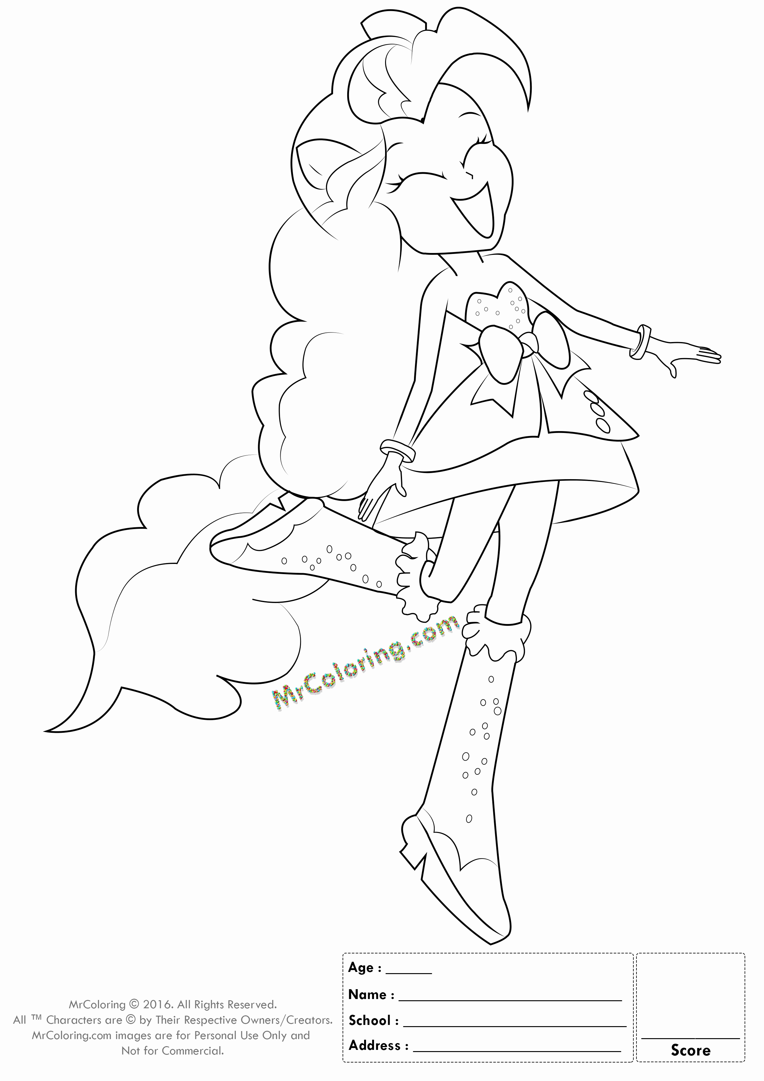 2480x3508 My Little Pony Equestria Girls Coloring Pages Luxury Pinky Pie