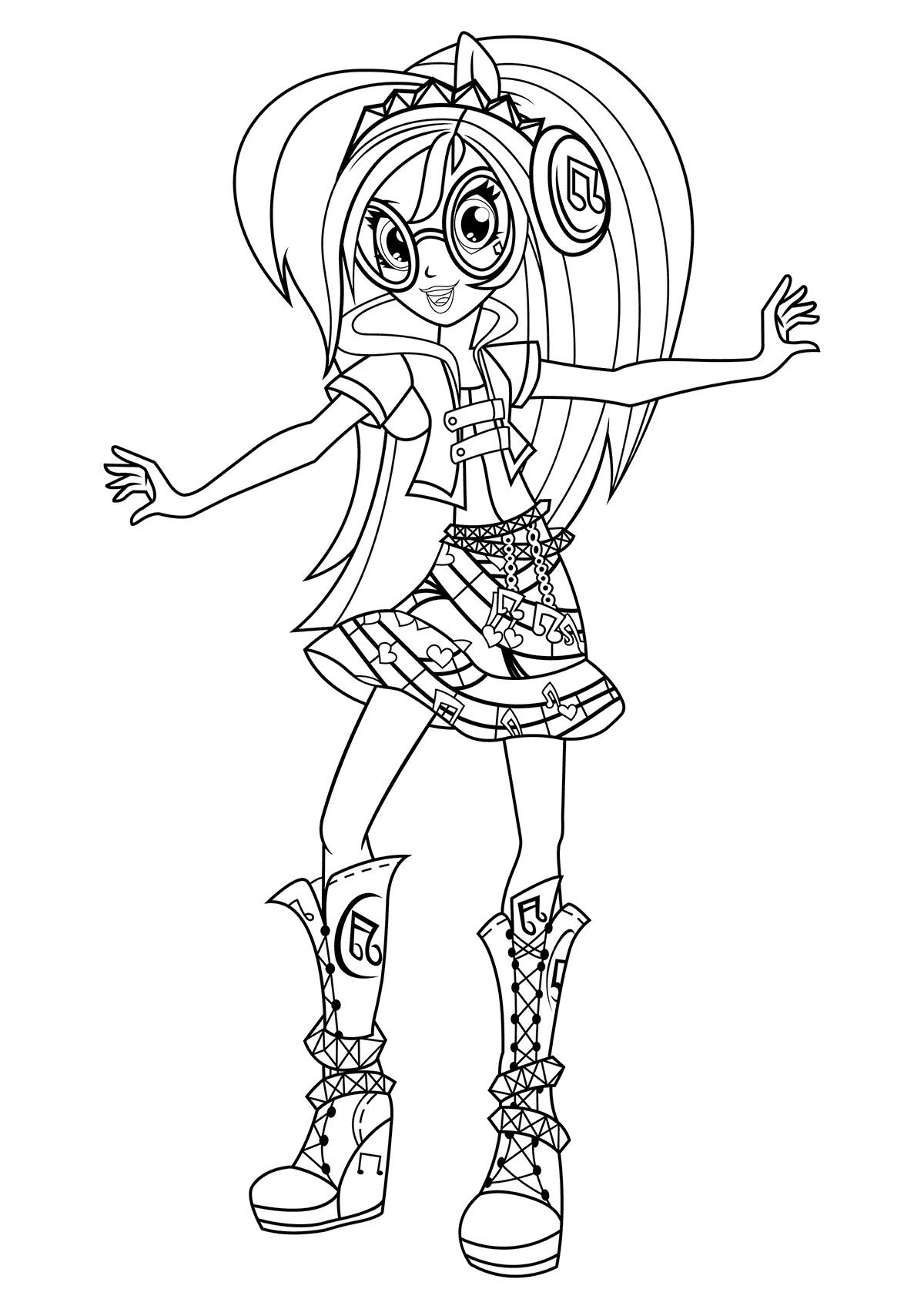 1200x1700 Equestria Girls Coloring Pages Wallpapers Gallery