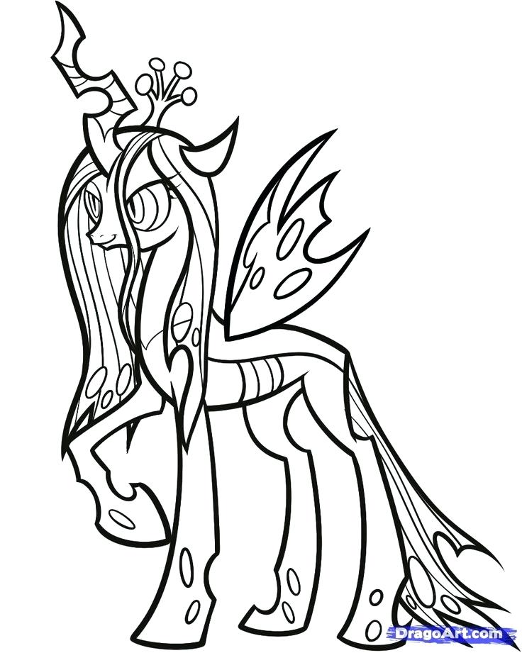 736x921 Mlp Coloring Page Coloring Pages How To Draw Queen Chrysalis My