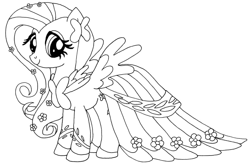 1024x681 Fluttershy Coloring Pages