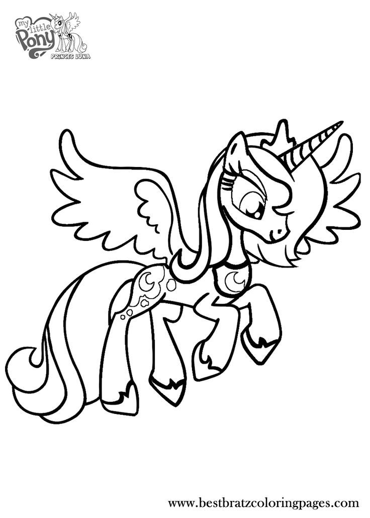 736x1030 Princess Luna Coloring Pages