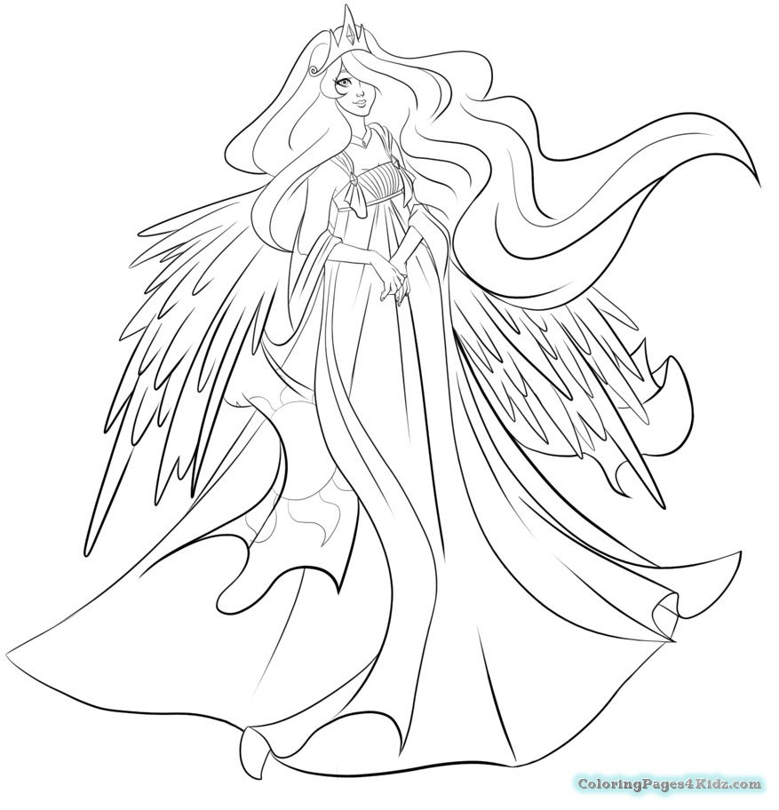 877x912 My Little Pony Coloring Pages Princess Celestia And Luna