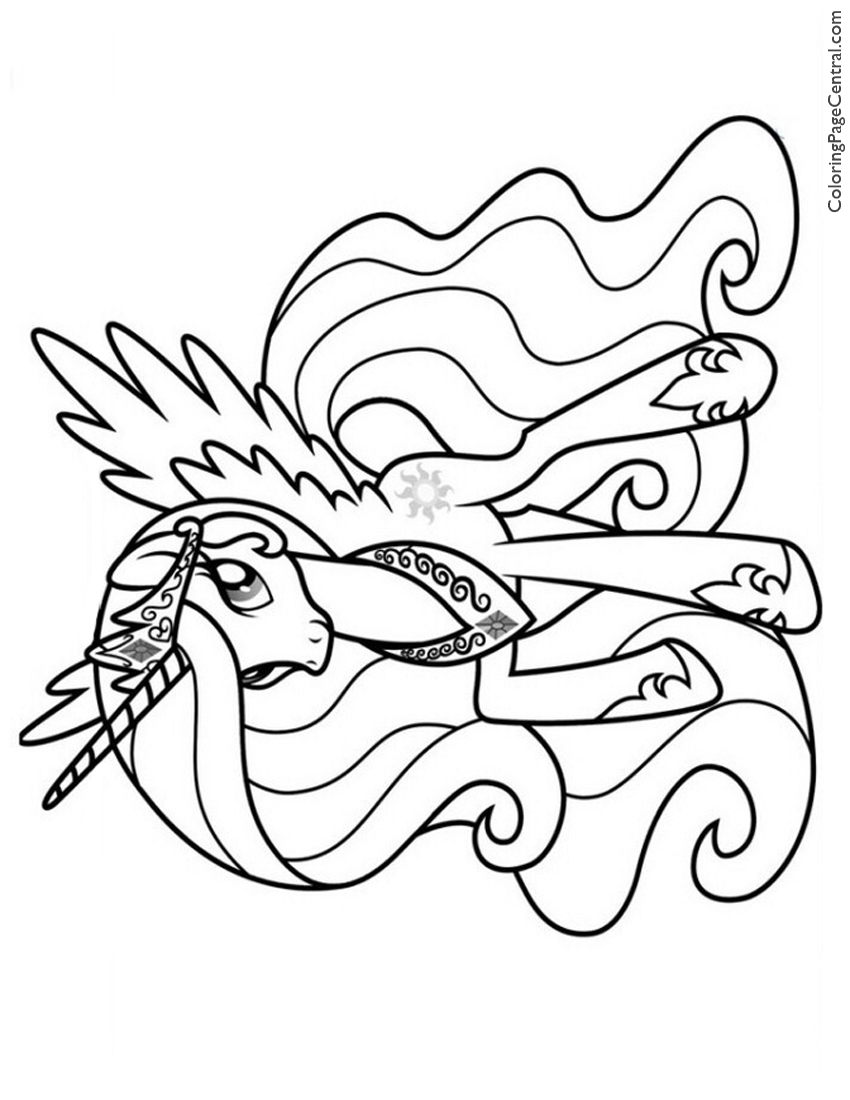 850x1100 My Little Pony Princess Celestia Coloring Page Coloring