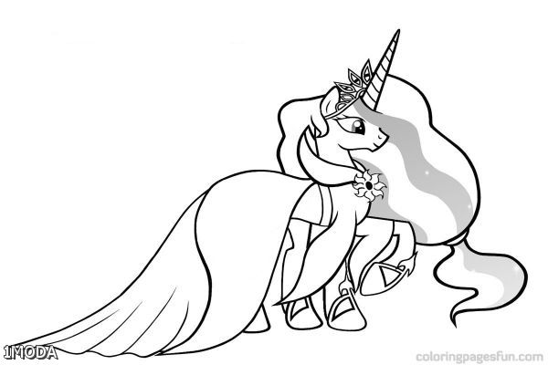 600x400 My Little Pony Coloring Pages Princess Celestia Baby