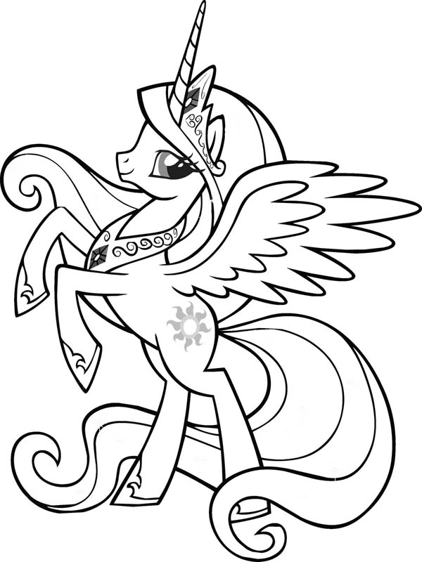 600x800 Princess Celestia Coloring Page Rearing Princess Celestia My