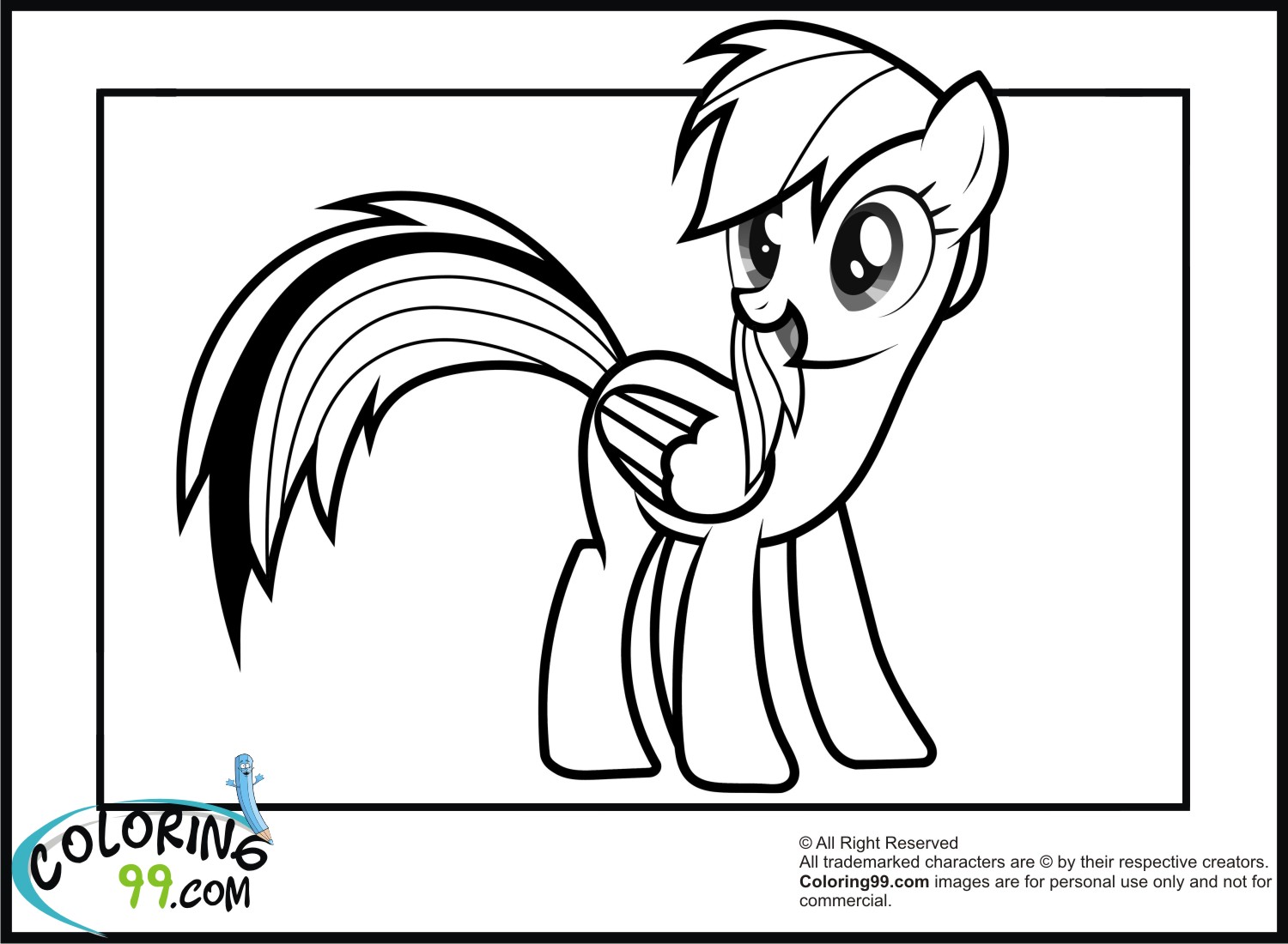 1500x1100 Rainbow Dash Coloring Pages Team Colors