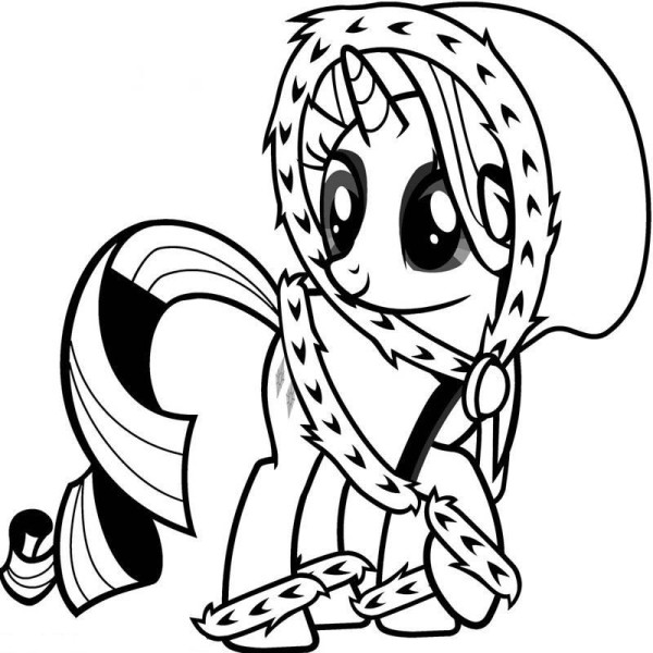 600x600 My Little Pony Little Rarity Coloring Pages Coloring Kids My