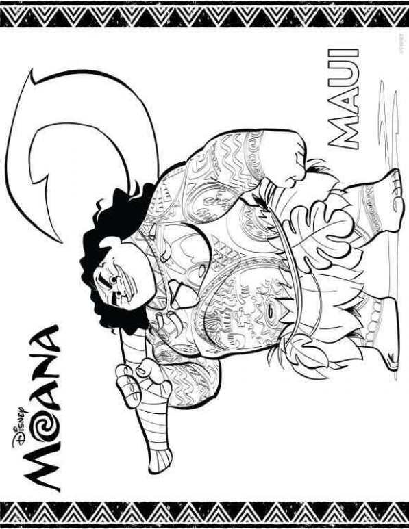 597x773 Kids N Coloring Page Moana Maui