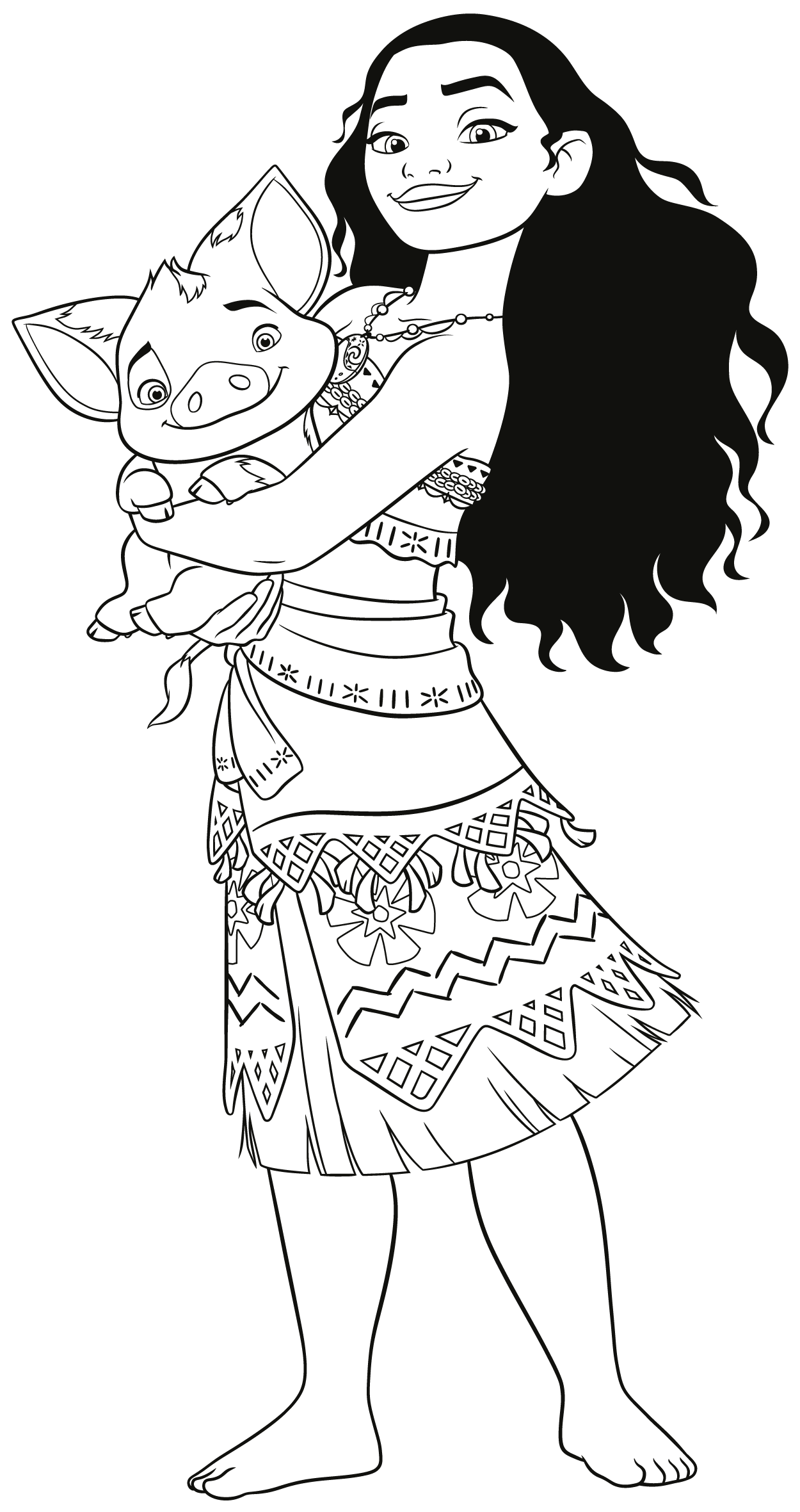 1250x2361 Moana Coloring Pages