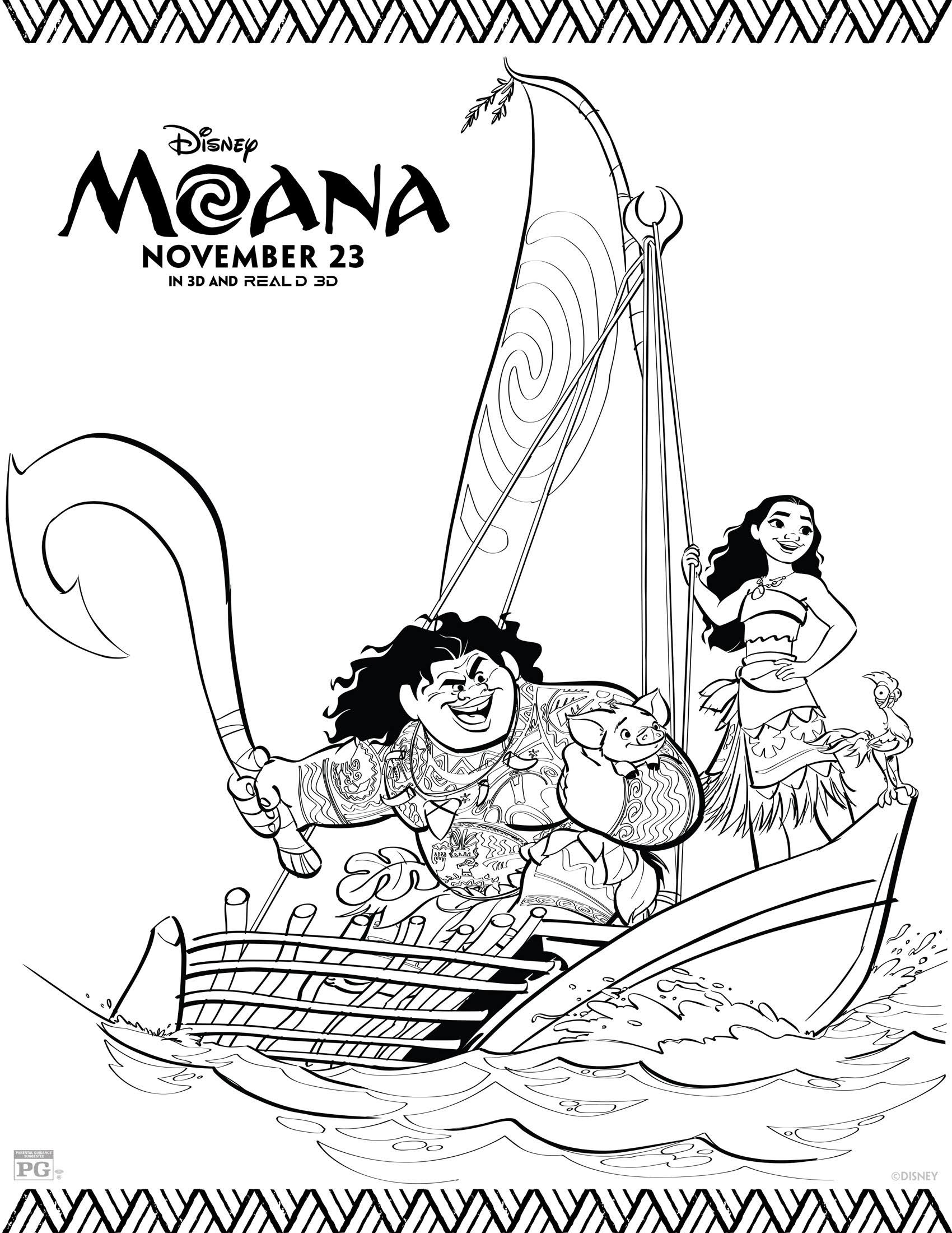 1700x2200 Disney S Moana Coloring Pages Mommy Scene Printable