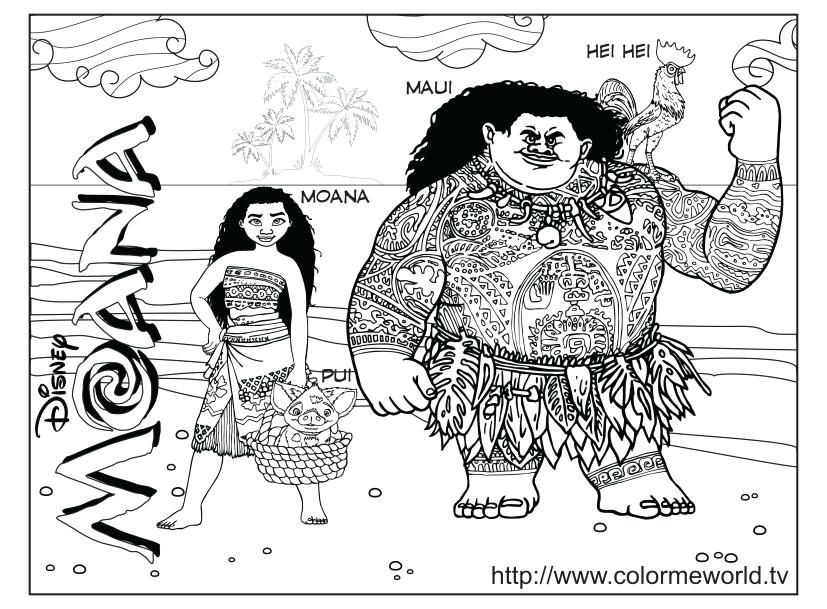 827x609 Moana Coloring Pages Coloring Pages Portraits Coloring Pages Free