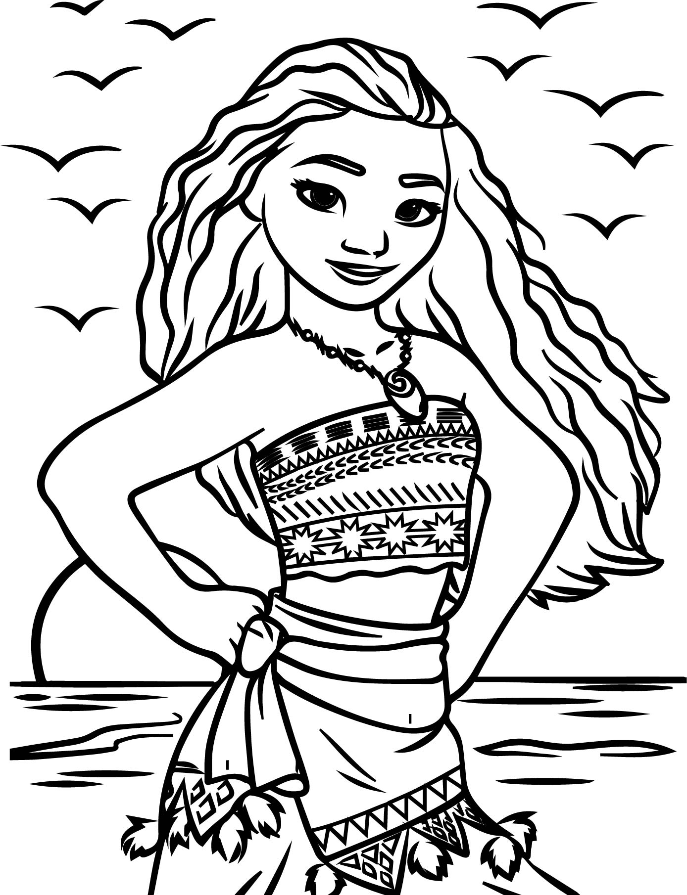 1388x1810 Moana Coloring Pages Free