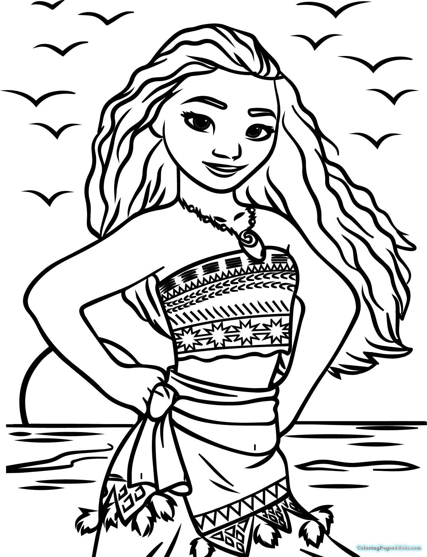 1388x1810 Moana Coloring Pictures